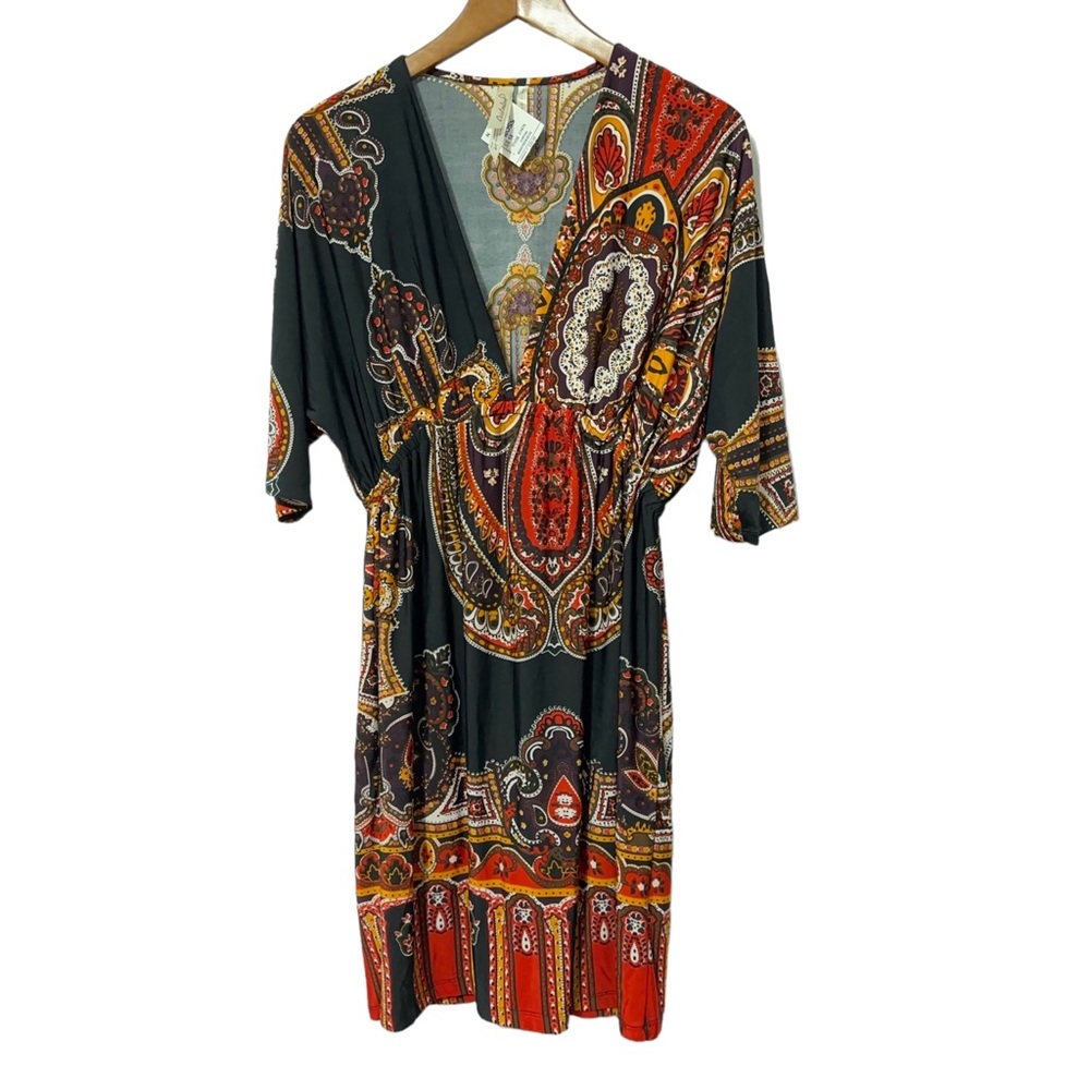 NWT CristinaLove Empire Waist Dress 1X Fall Casual